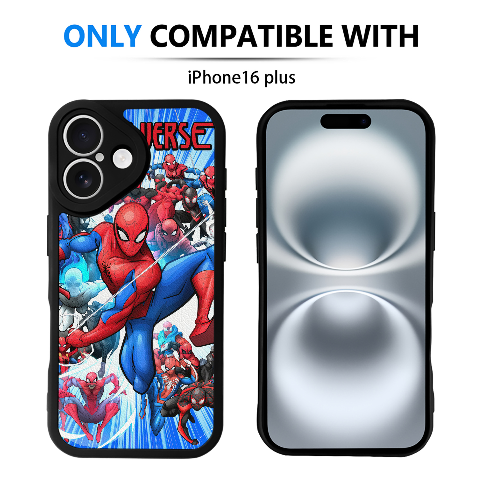 Spider Man スパイダーマン 【iPhone 16シリーズ対応】シリコンスマホケース（レザー調） 材質：シリコン